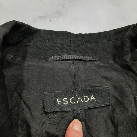 Escada Black Wool Blazer Size 40 - Picture 6 of 7